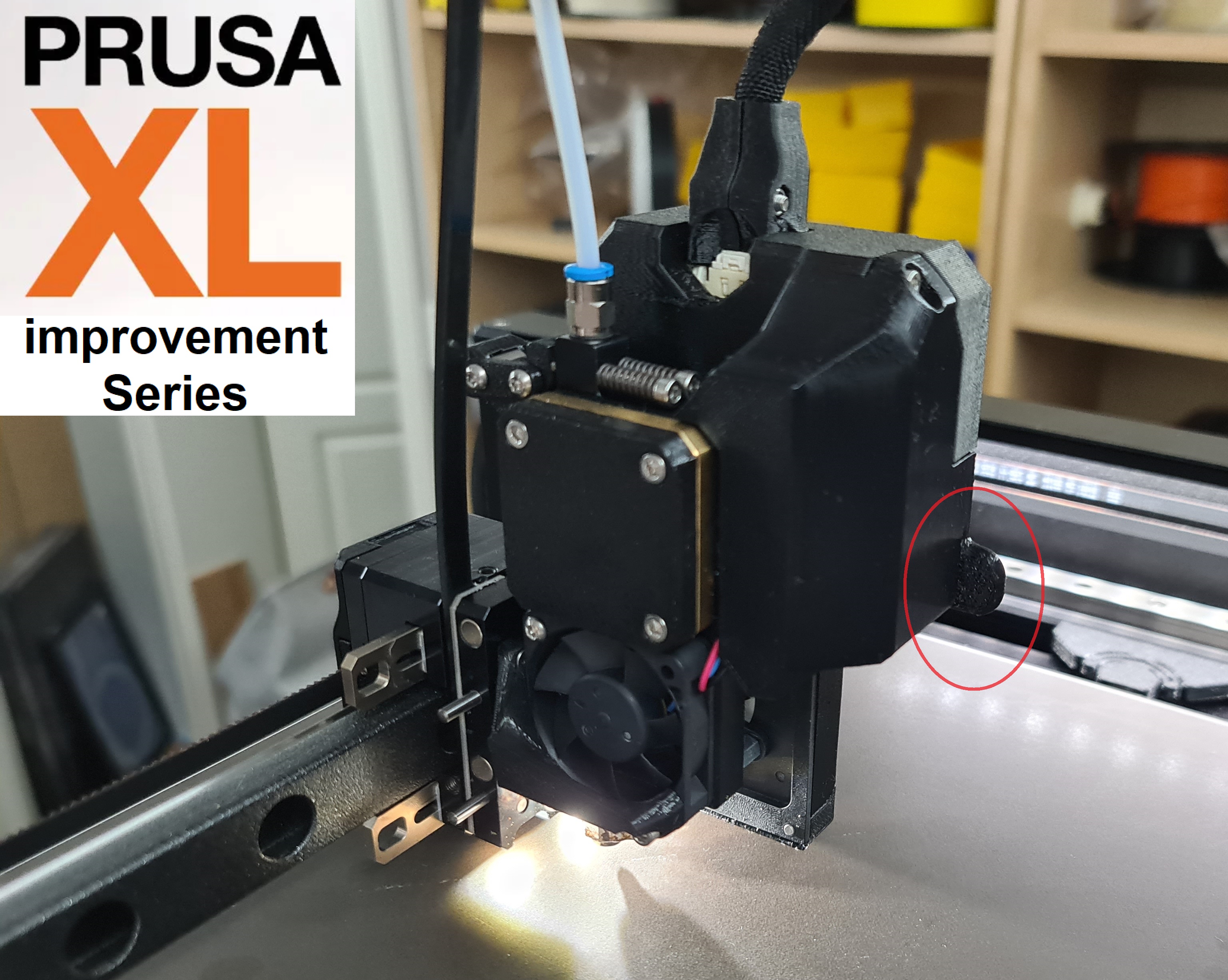 Prusa XL series: Better Dwarf door (V2) with handle