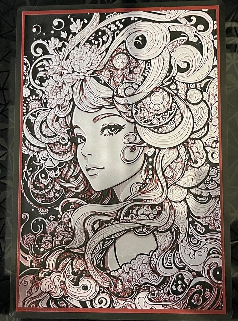 Line Art Girl - Hueforge Print