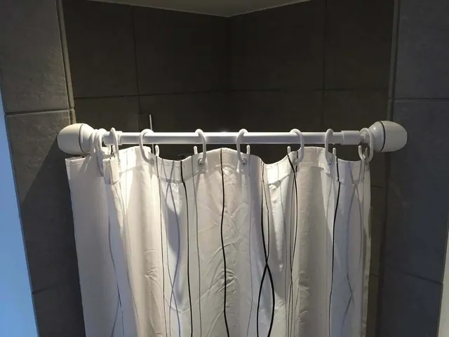 45 degree shower curtain mount