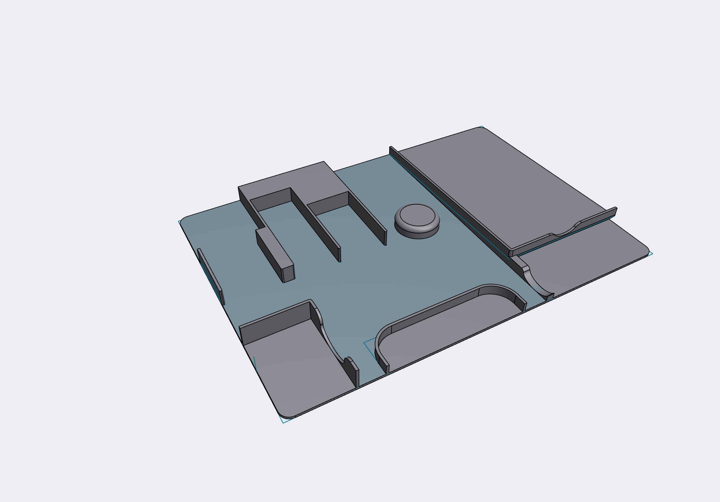 Under monitor shelf insert