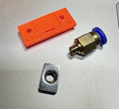 MMU3 Selector Front Plate w/M5 Tee-Nut & w/snap out print support by ...