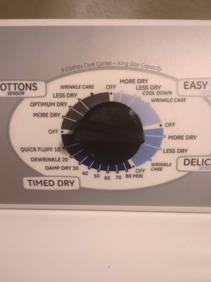 GE Dryer Replacement Knob by Skyhigh Download free STL model