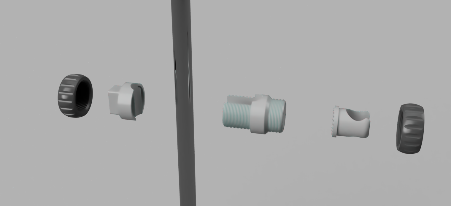 Replacement shower head mount for 19 mm rod by Pontus K Download free