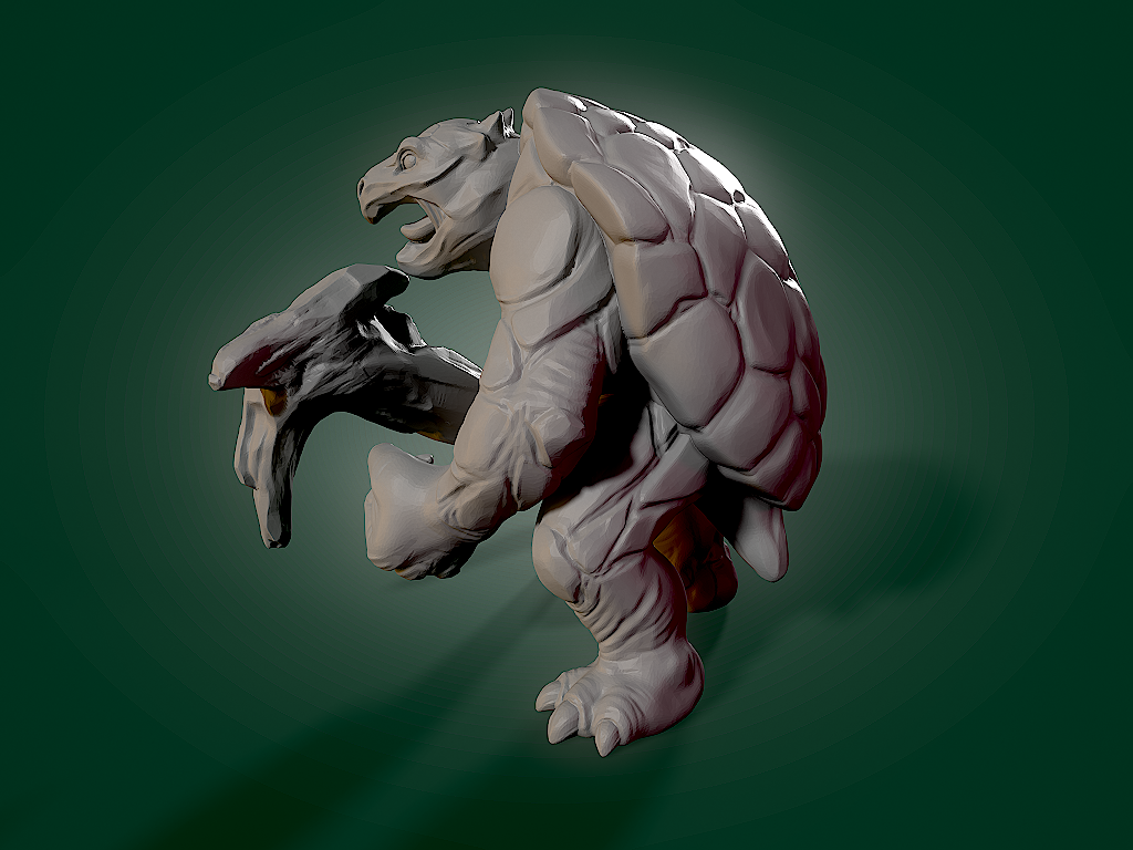 Miniatura 4 do modelo 3D Turtle Warrior