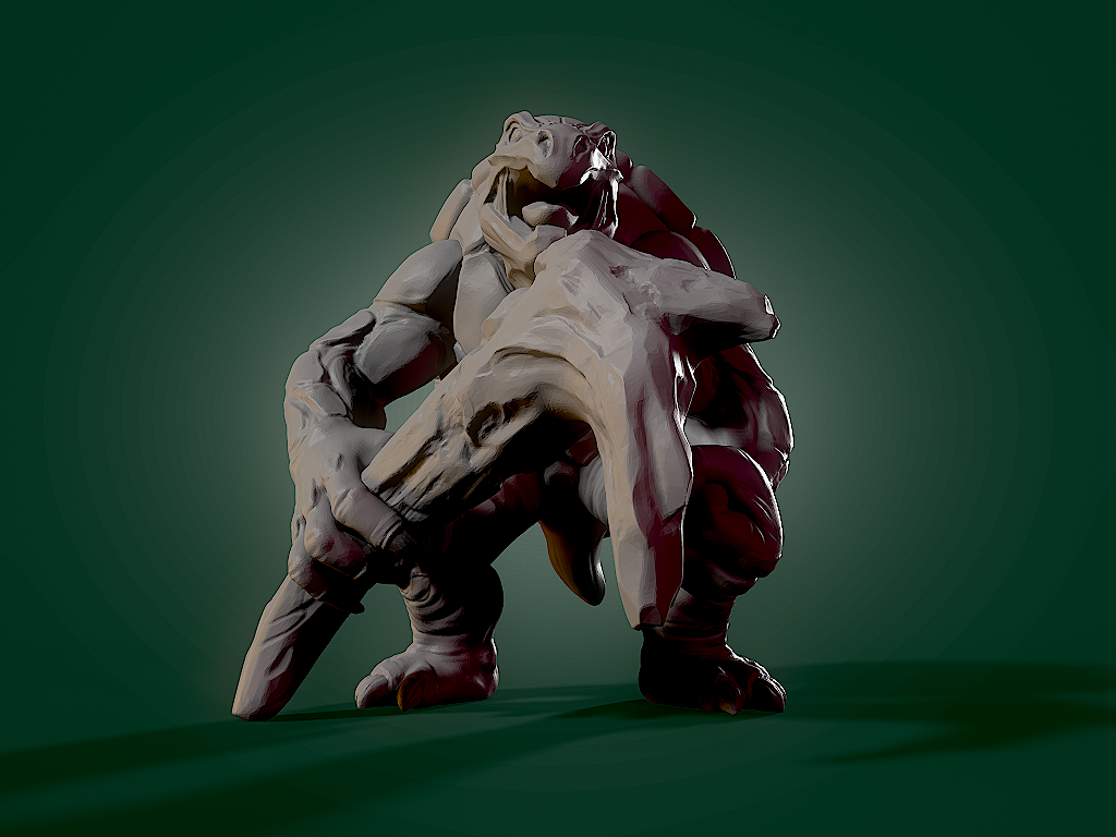 Miniatura 2 do modelo 3D Turtle Warrior