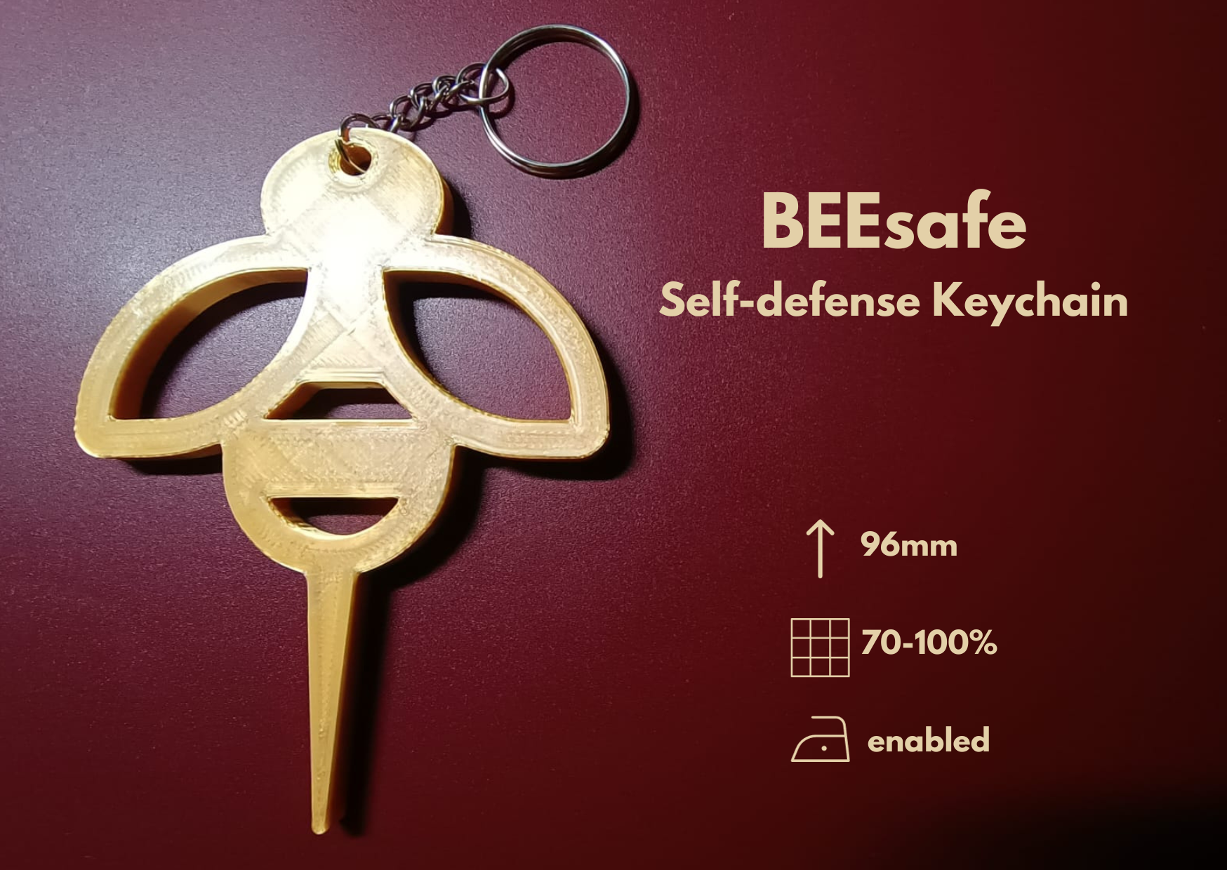Self-defense Keychain - BEEsafe by Gym Nut Design | Download free STL ...