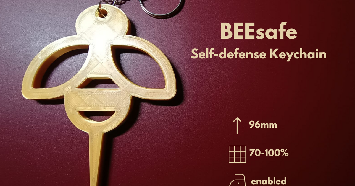Self defense Keychain BEEsafe By Gym Nut Design Download Free STL self-defense-keychain-beesafe-by-gym-nut-design-download-free-stl