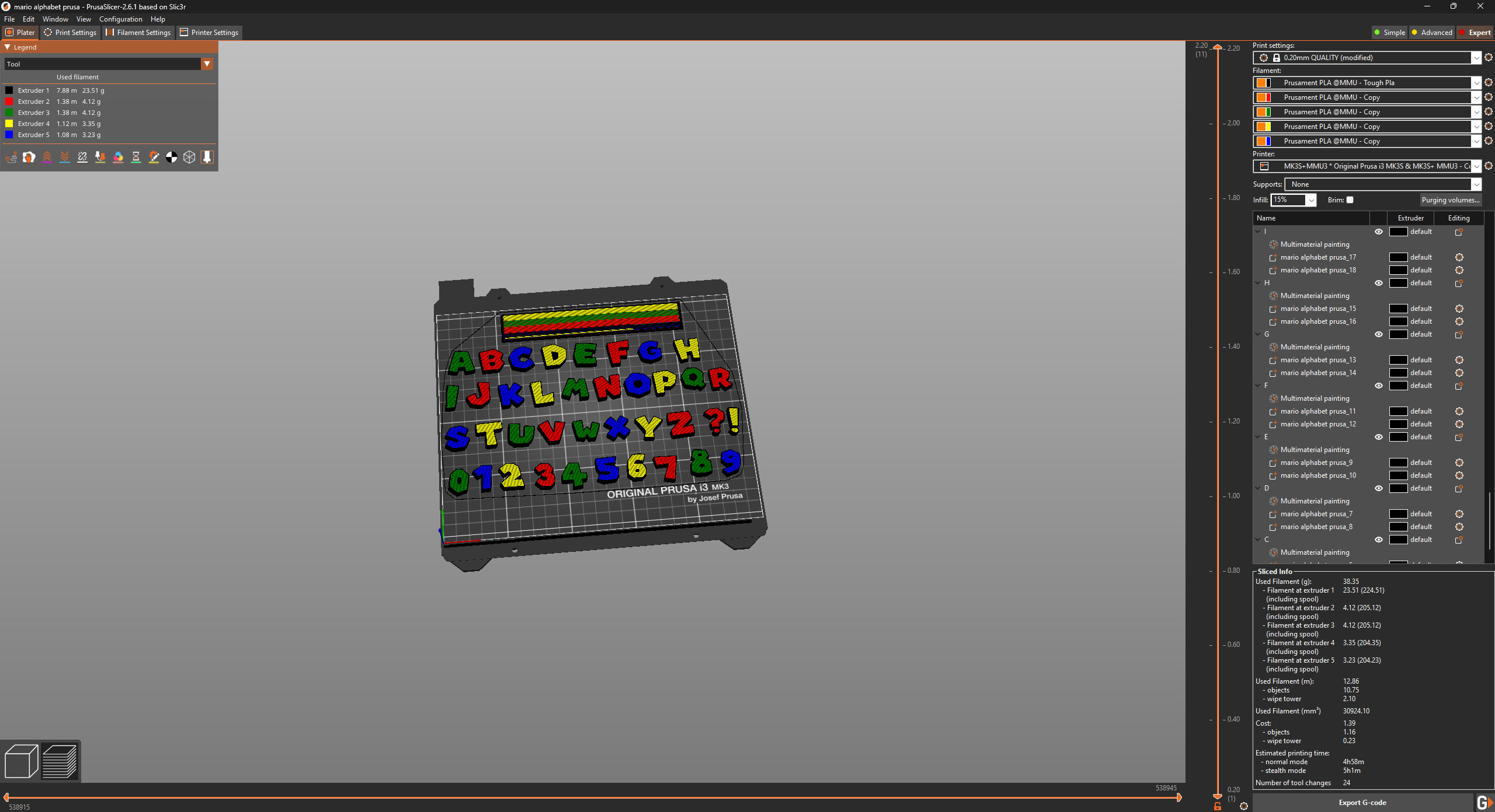 Miniatura 2 do modelo 3D Mario Alphabet