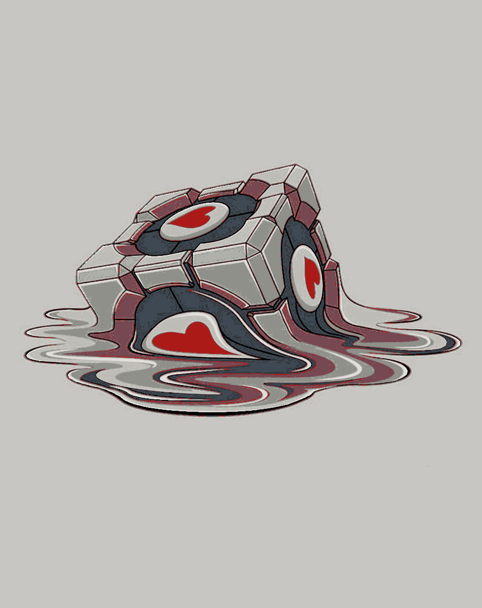 Melting Companion Cube - Hueforge