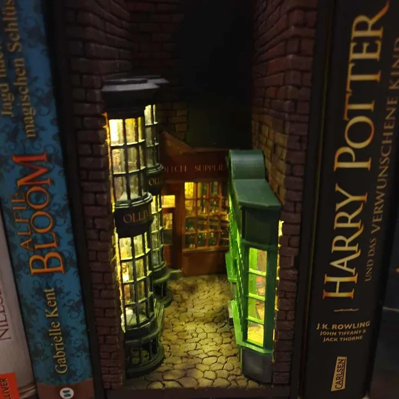 ArtStation - HARRY POTTER  Diagon Alley book nook - Flourish