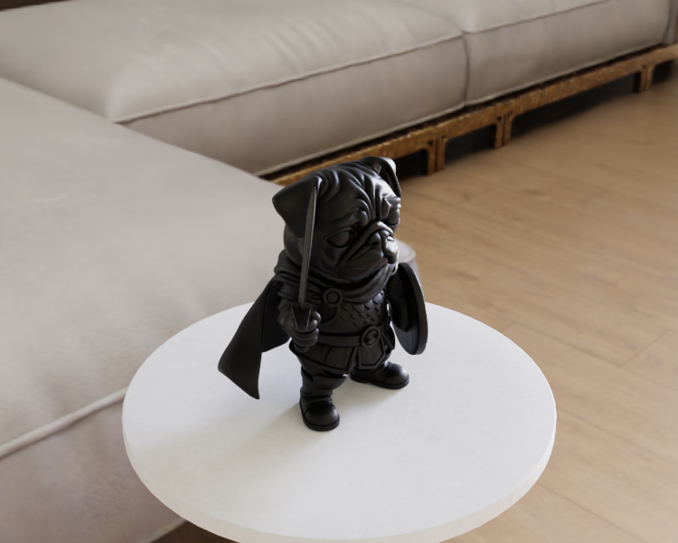 Pug with Sword and Shield — miniatura 3