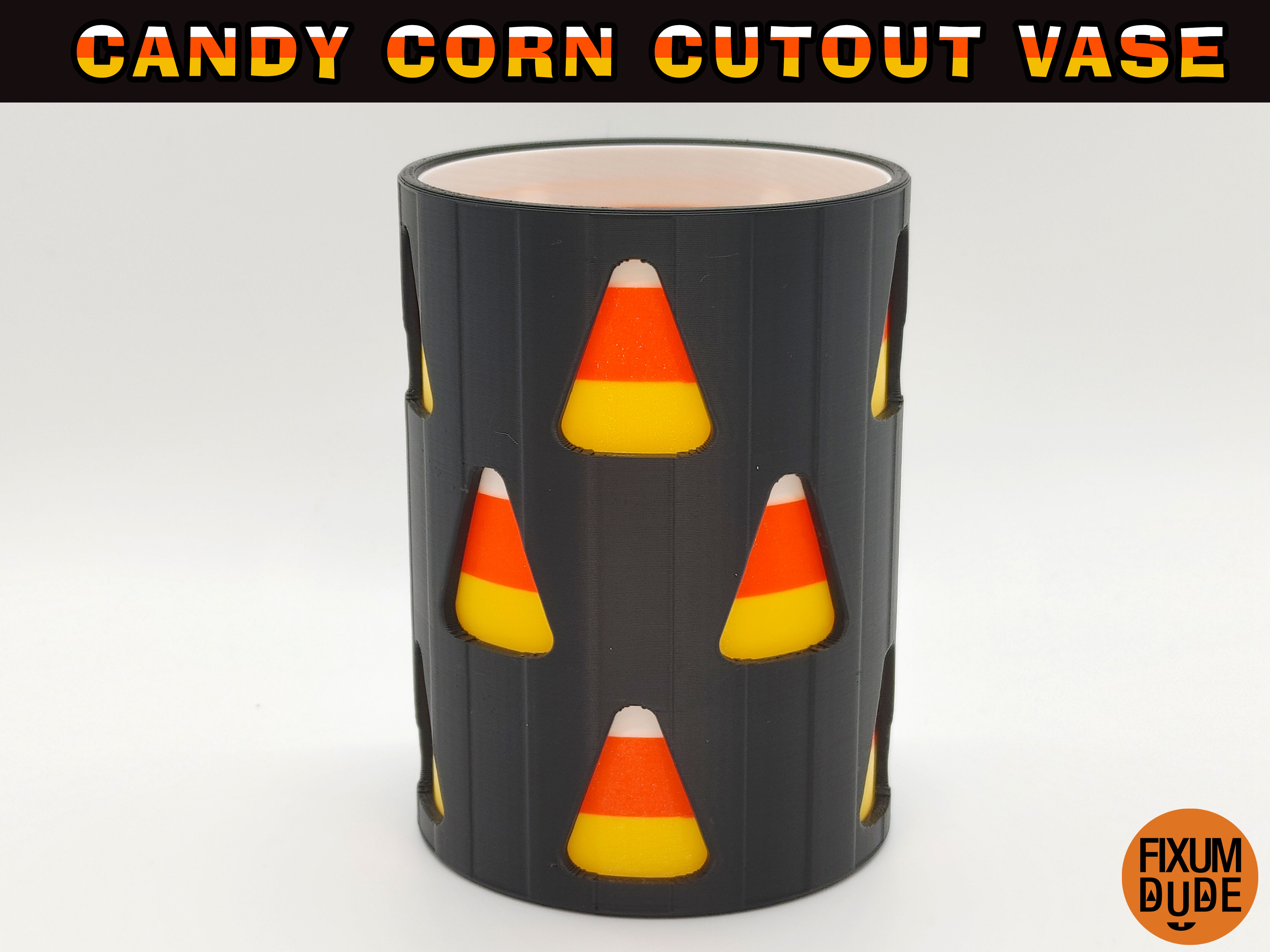 Miniatura 2 do modelo 3D Candy Corn Cutout Vase with Insert