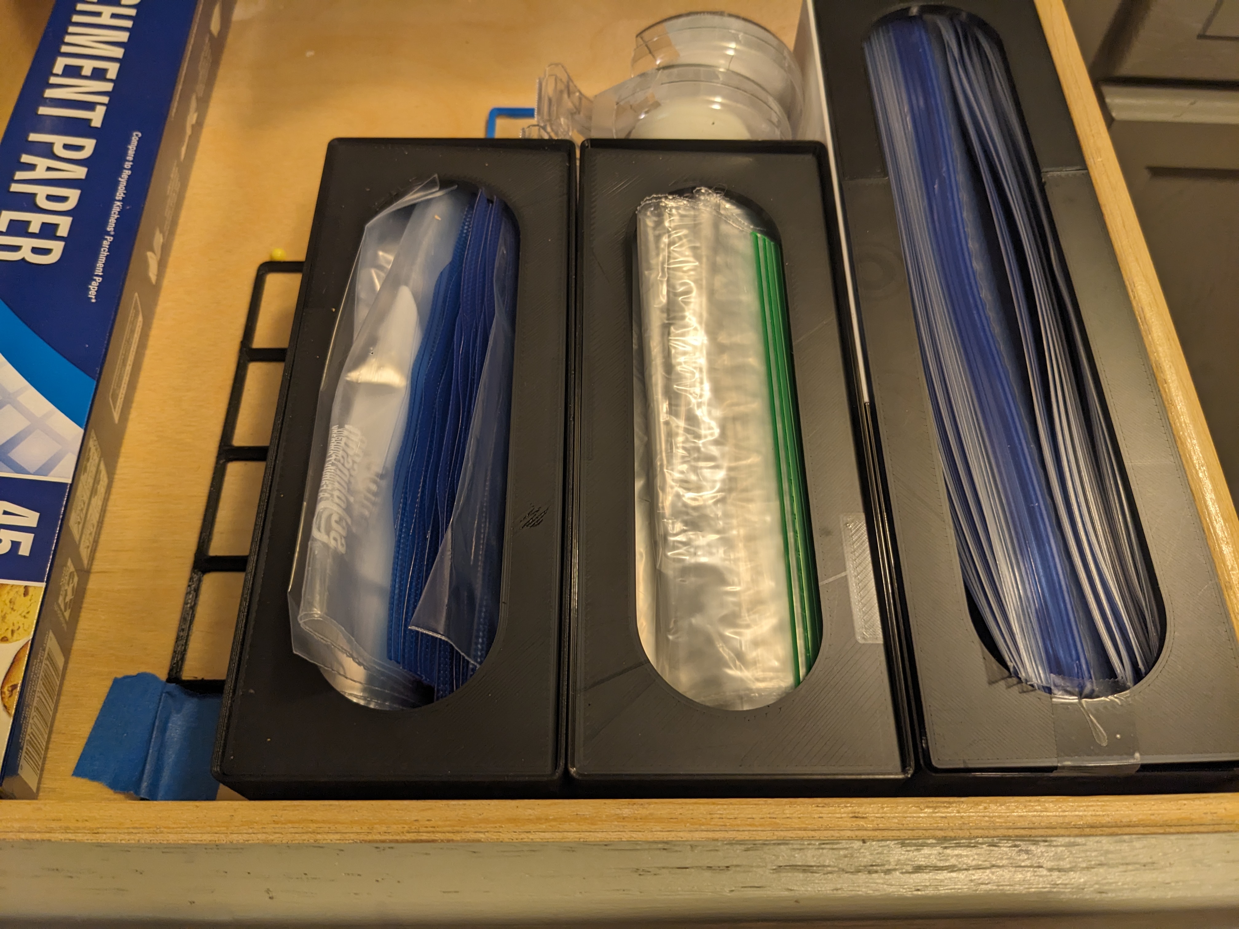 Gridfinity ziploc bag storage box