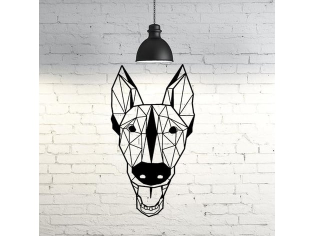 Trevor I Belgian Malinois dog wall sculpture 2D