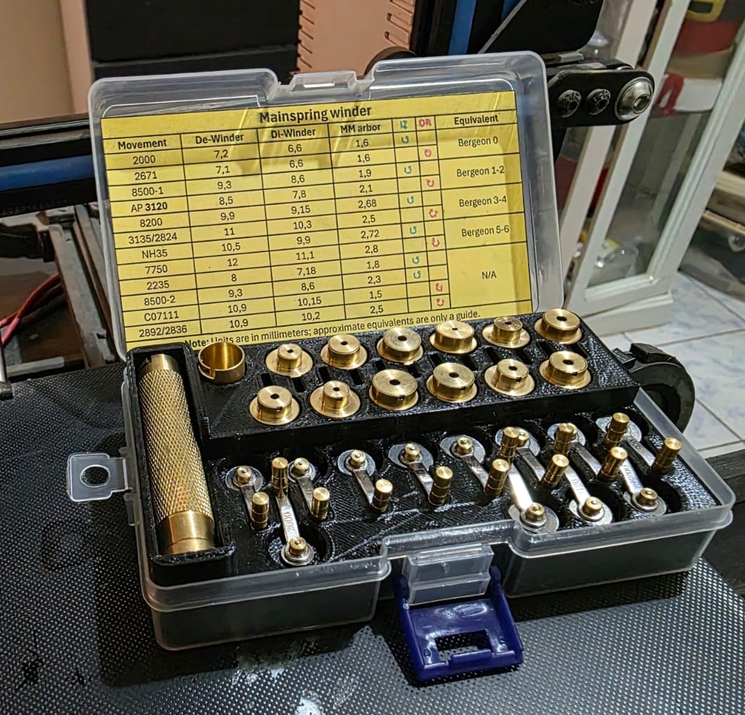 Mainspring winder case/Caja del enrollador del muelle principal