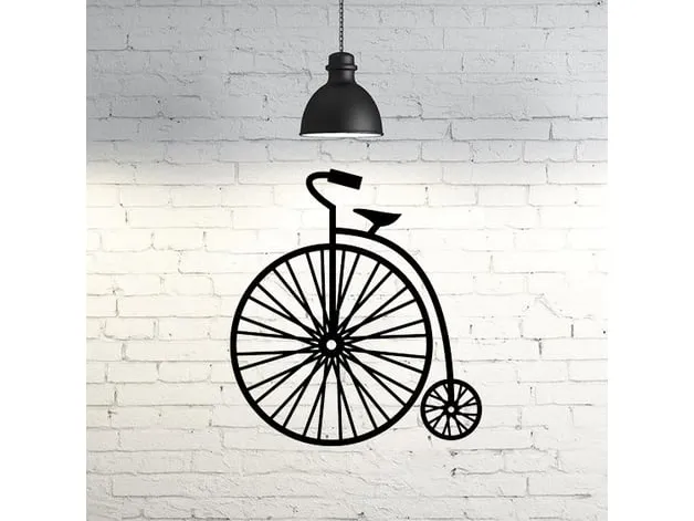 Velocipede I Old Bicycle wall sculpture 2D