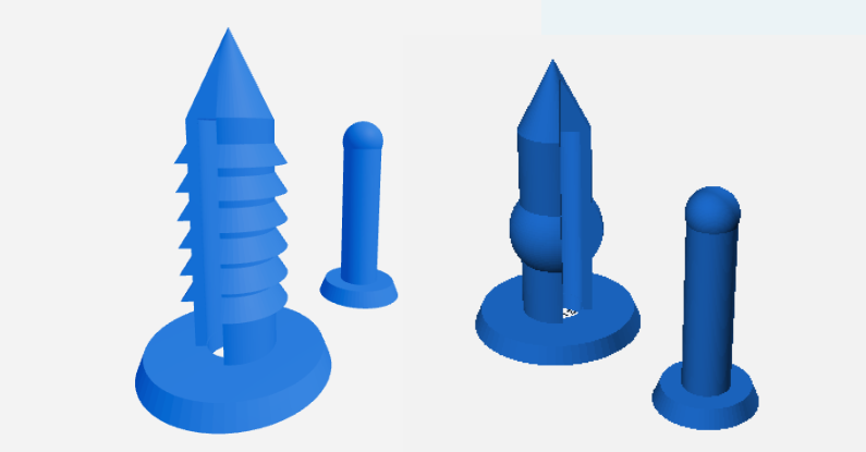 OpenSCAD Parametric Pushpins