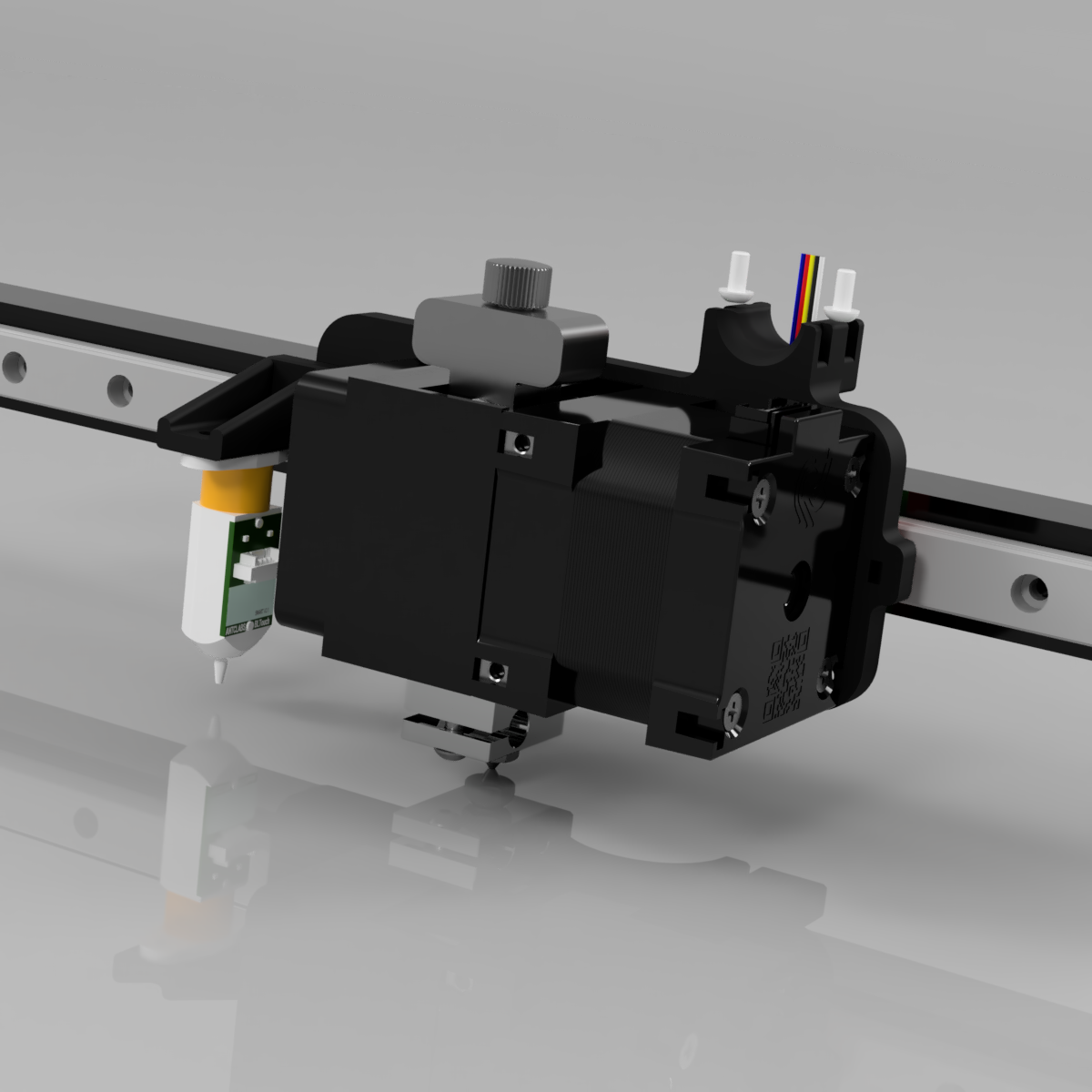 No Flex E3D Hemera Linear Rail Mount by Indeterminate Design