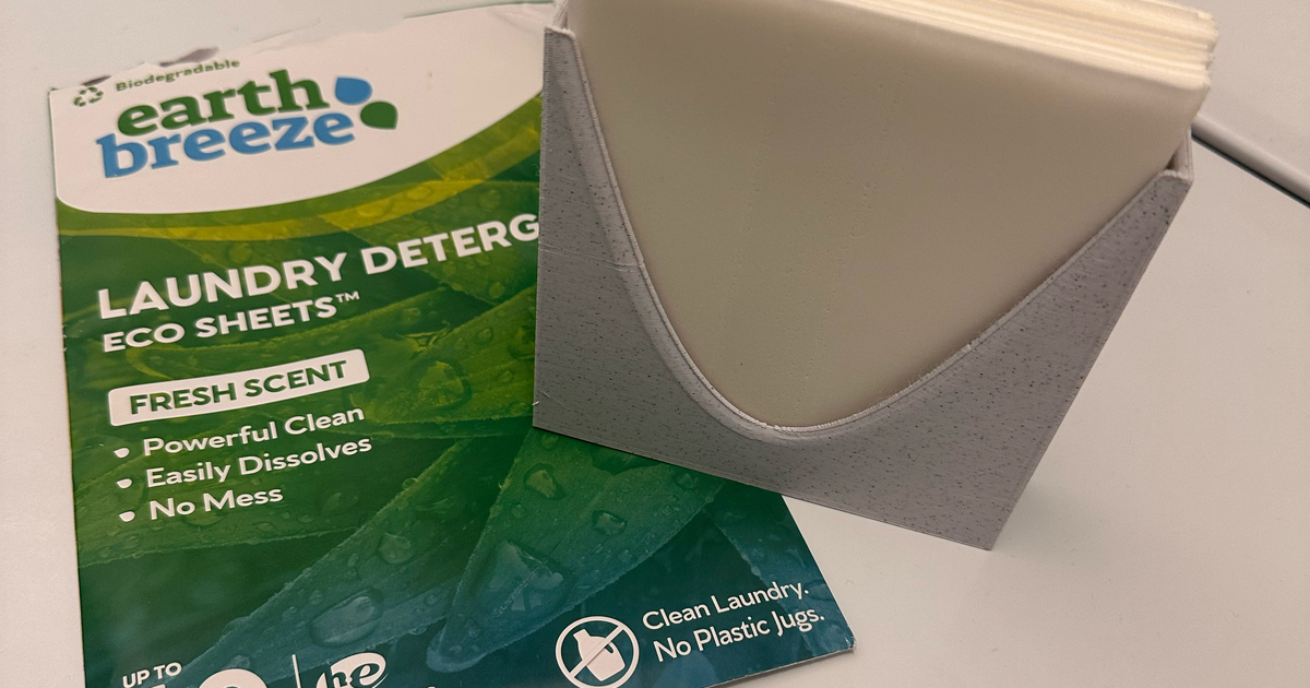 Laundry Detergent Sheet Holder by AD White Download free STL model