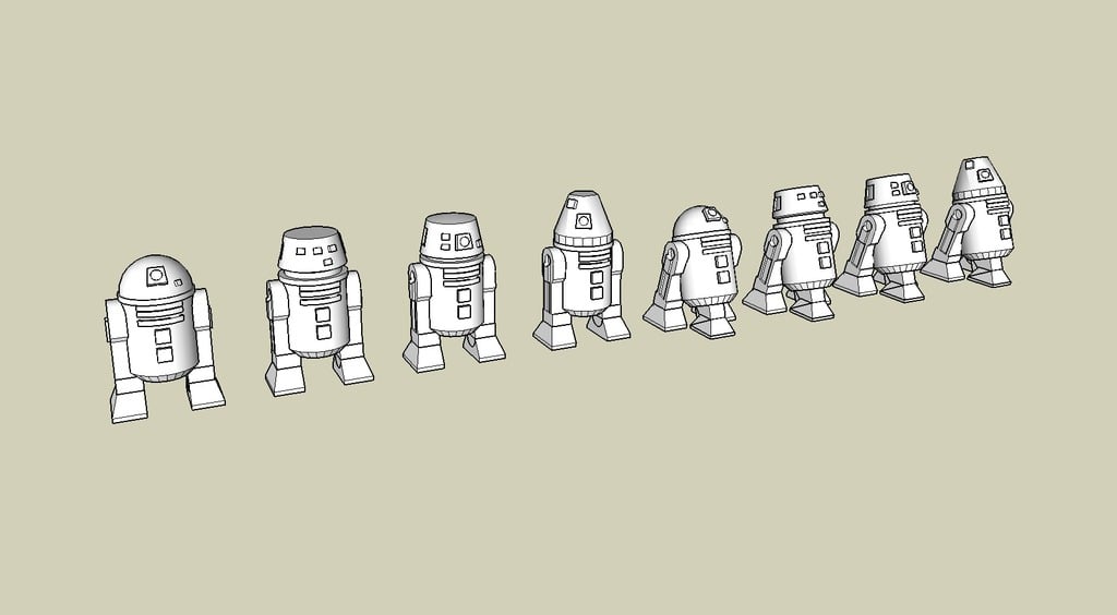 Astromech set in 1/64 scale