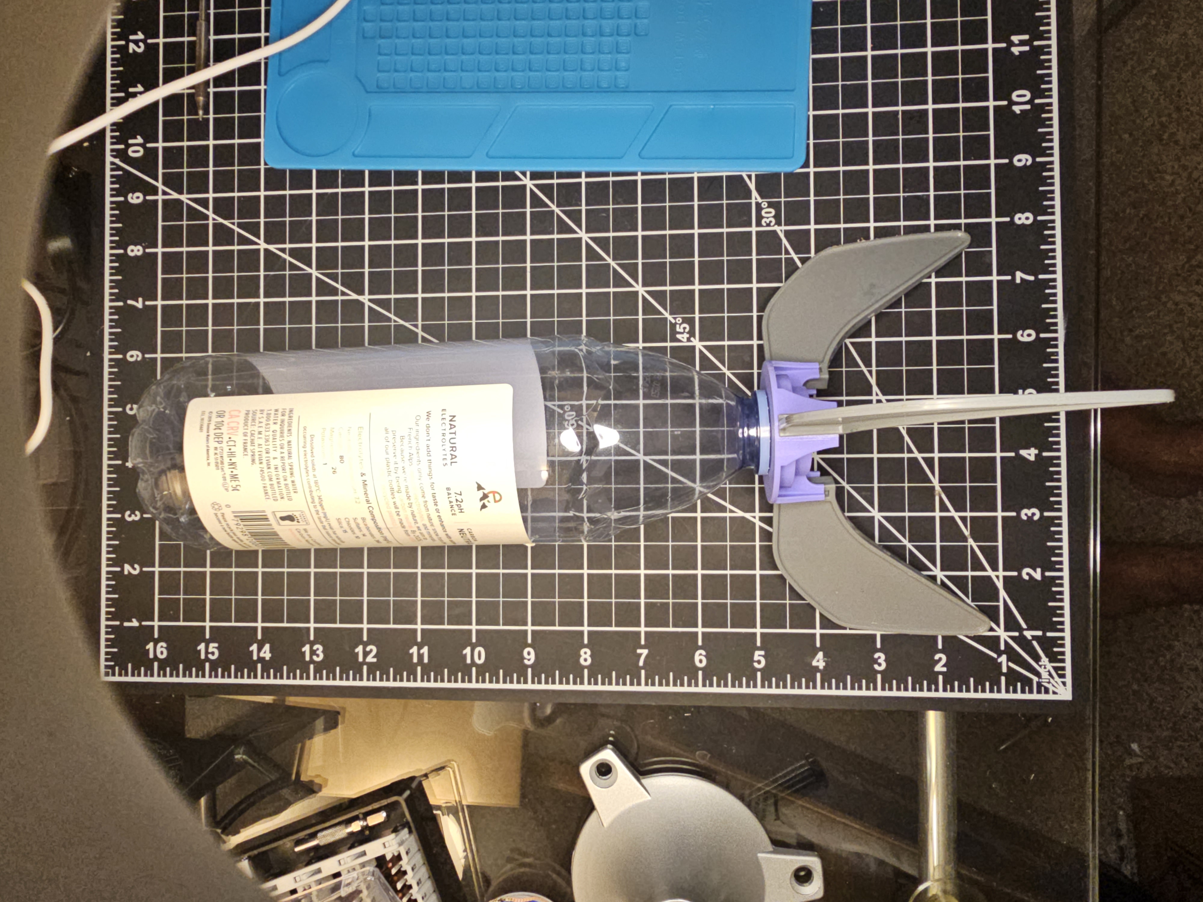 Evian plastic bottle rocket