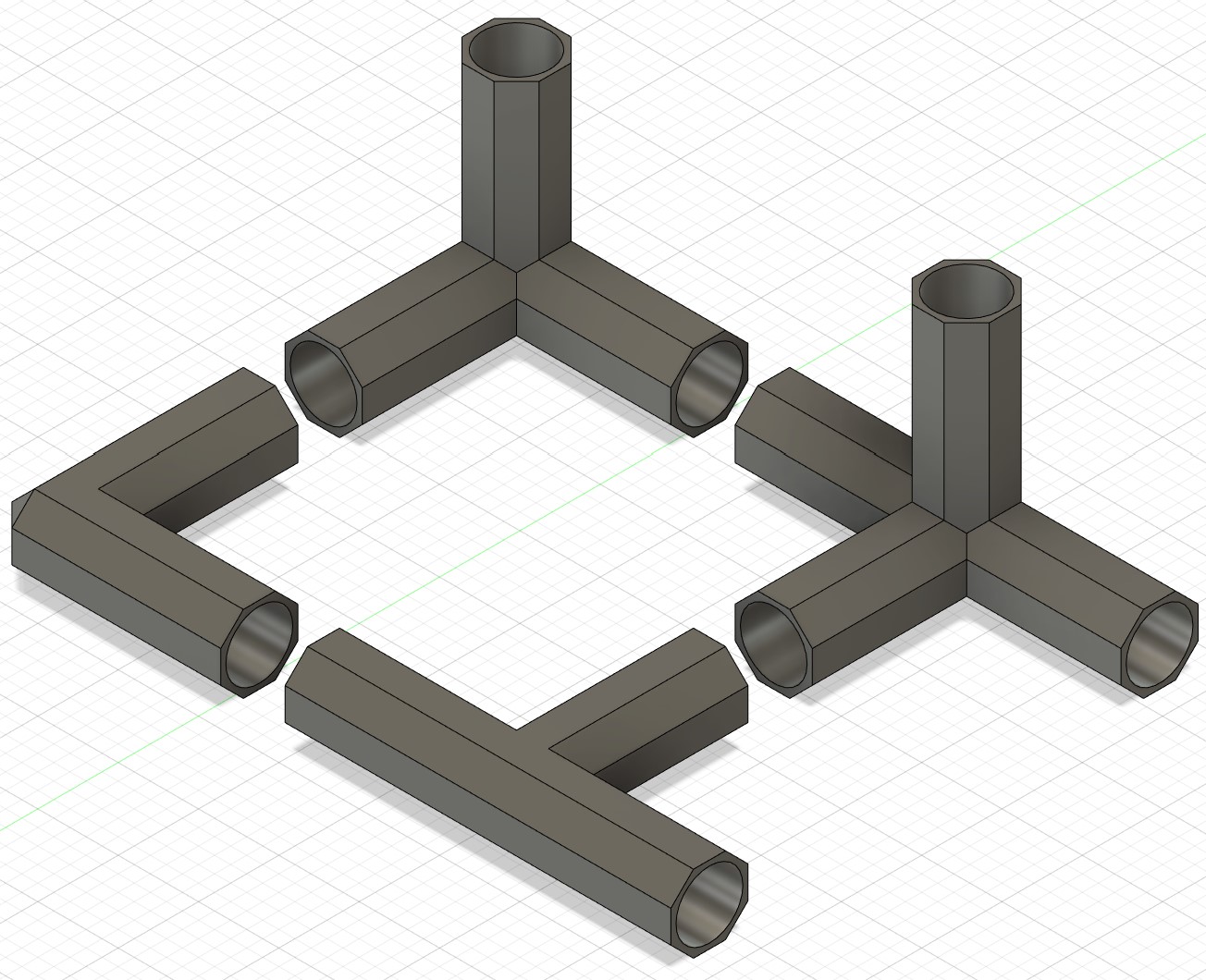 Verbinder 3d für 20mm Rundstab