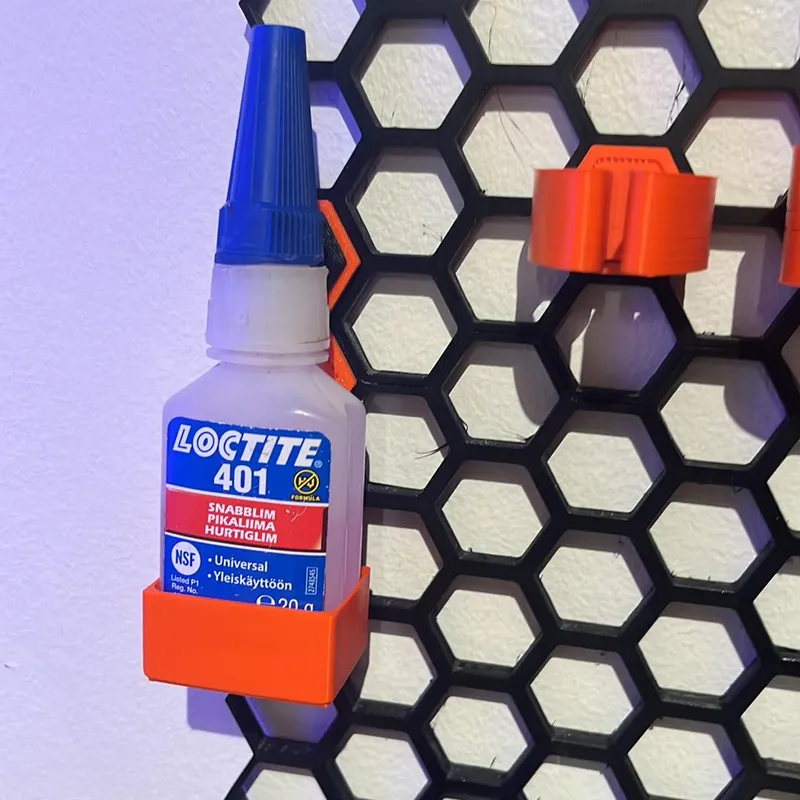 Honeycomb Wall LocTite Super Glue holder by Mike Foged, Download free STL  model