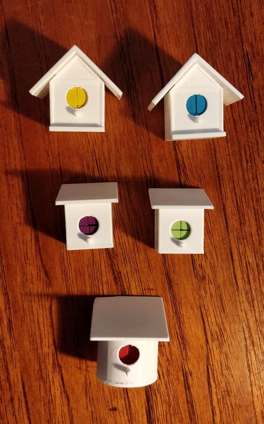 Wingspan birdhouses for action cubes