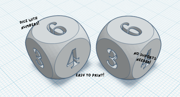 Dice With Numbers