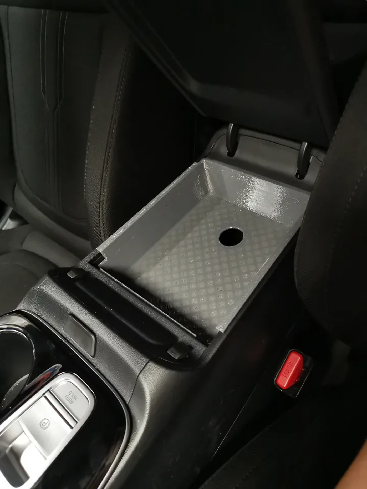 Vano Portaoggetti Per Bracciolo Auto BIBIBO Con Tappetino Antiscivolo – Inserti Per Consolle Centrale Per Hyundai Tucson NX4 2021-2023 (Modelli Automatici), Colore Nero