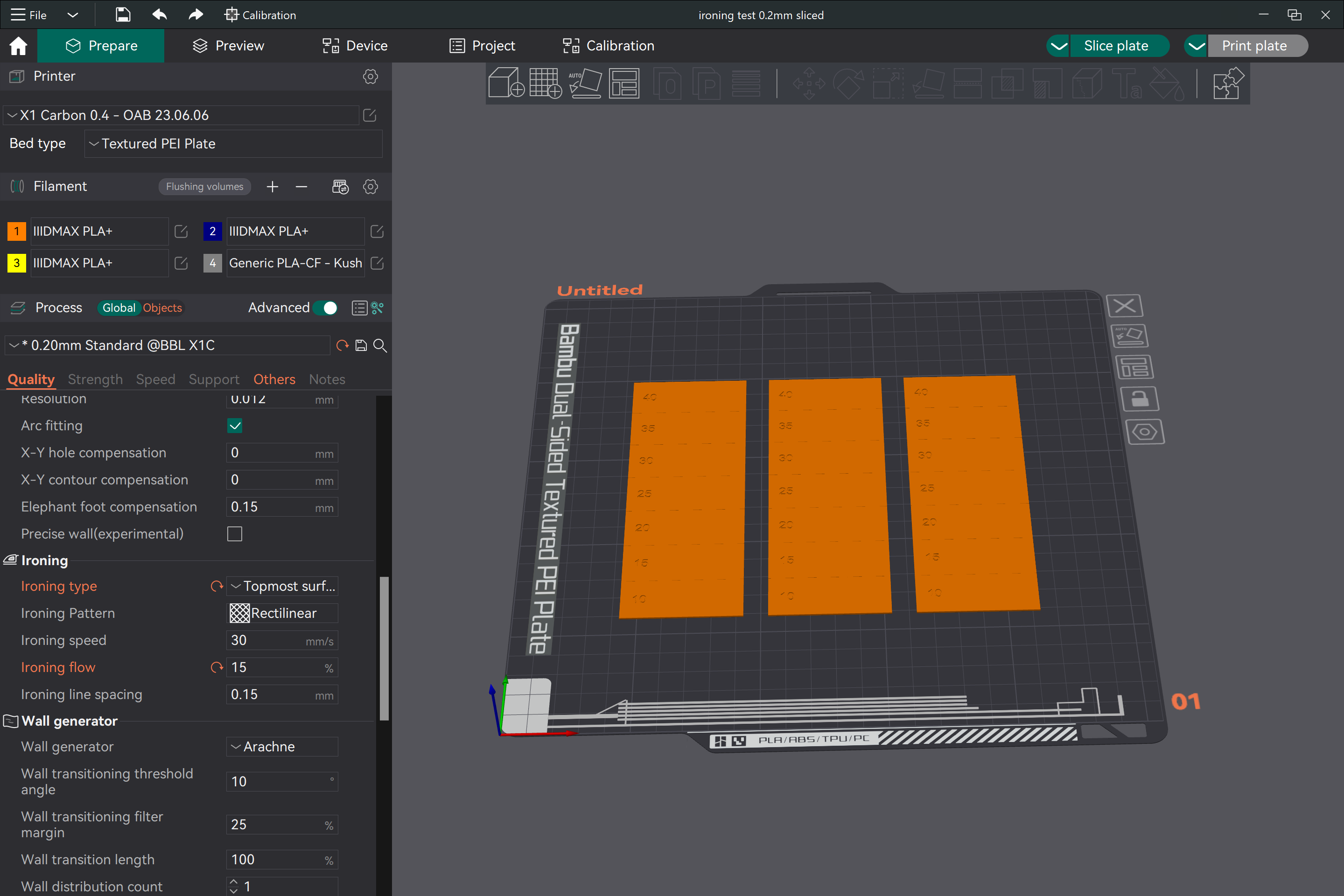 Miniatura 3 do modelo 3D Bambu Ironing Test