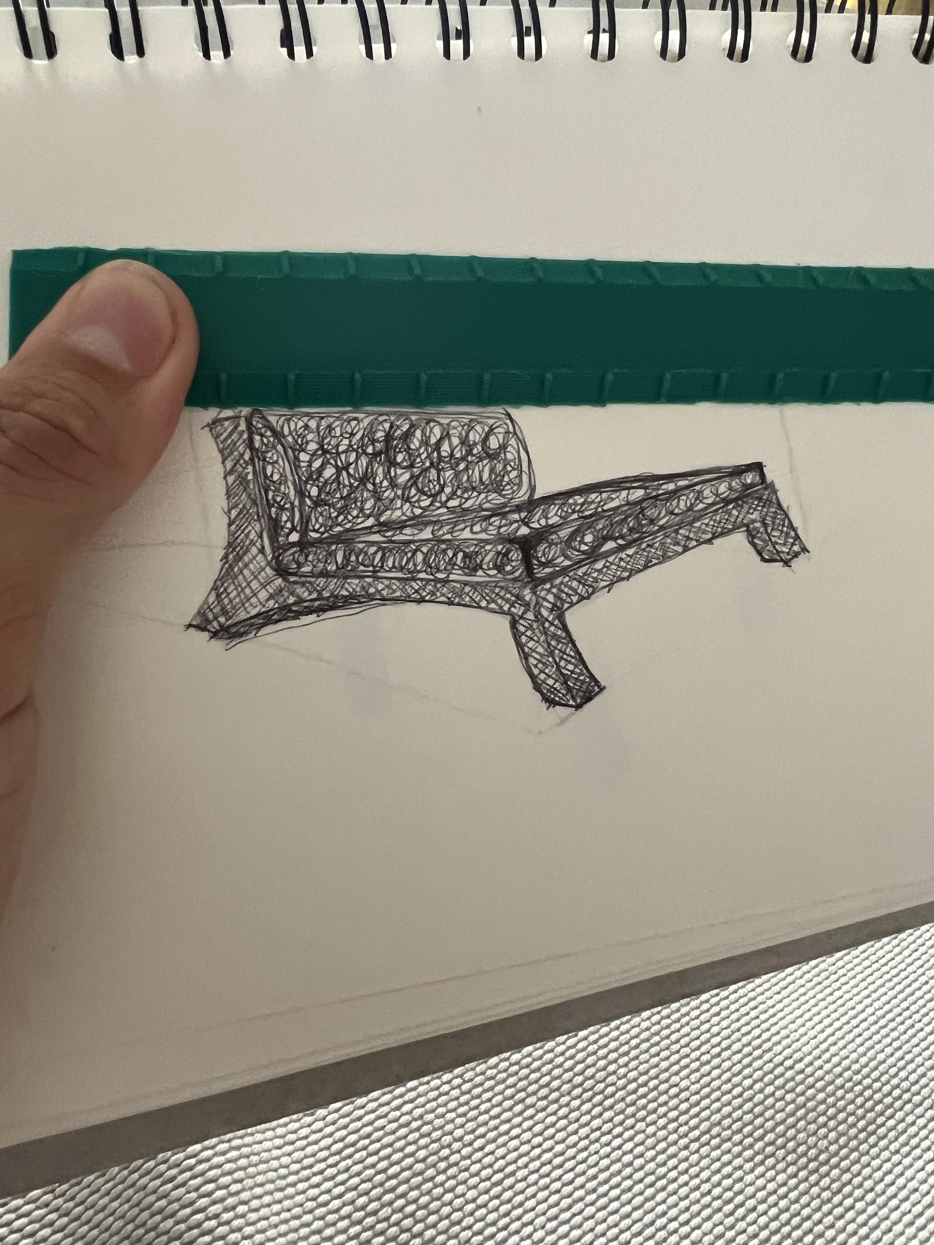 Ruler with attachment for sketchbooks by Jens Download free STL model