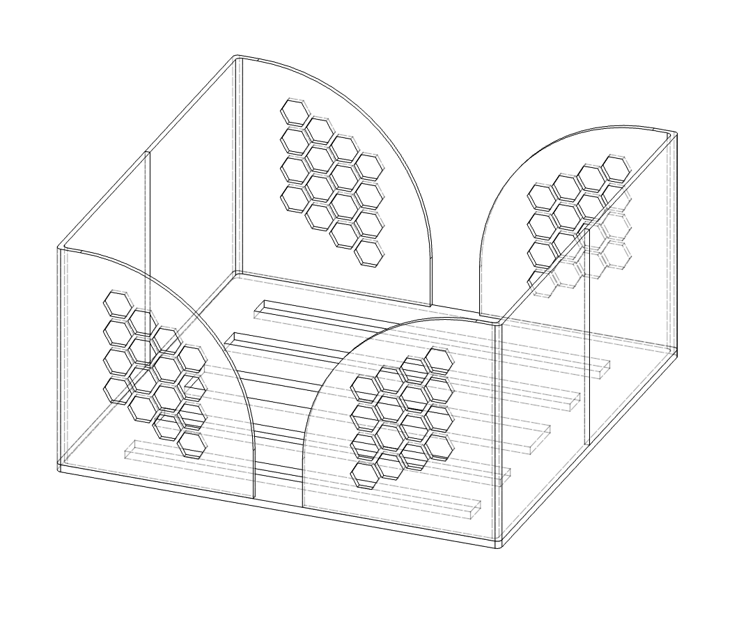 paper napkin holder with some hexa in there :) by h3li0 | Download free ...