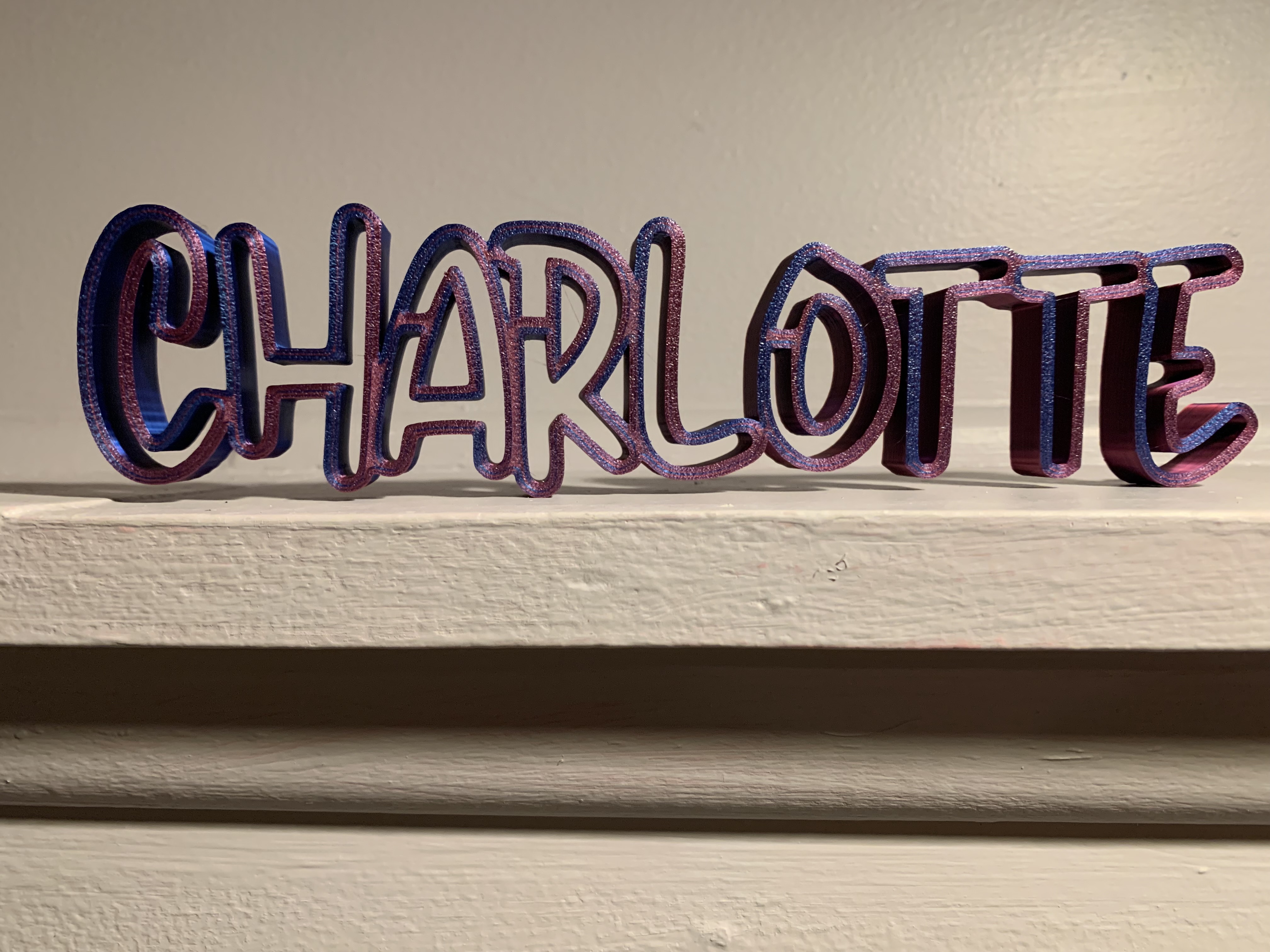 Charlotte Bubble Name Sign