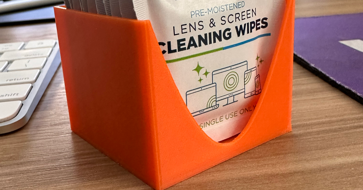 Simple box for storing cleaning wipes for glasses by gbirk, Download free  STL model