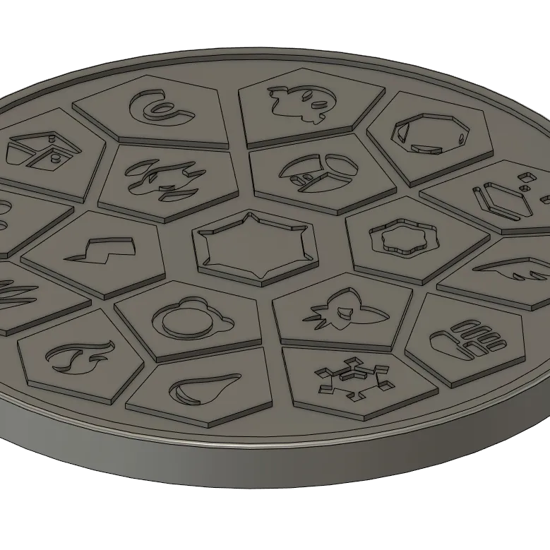 STL file Pokemon type Coasters 🐉・3D printable design to download・Cults