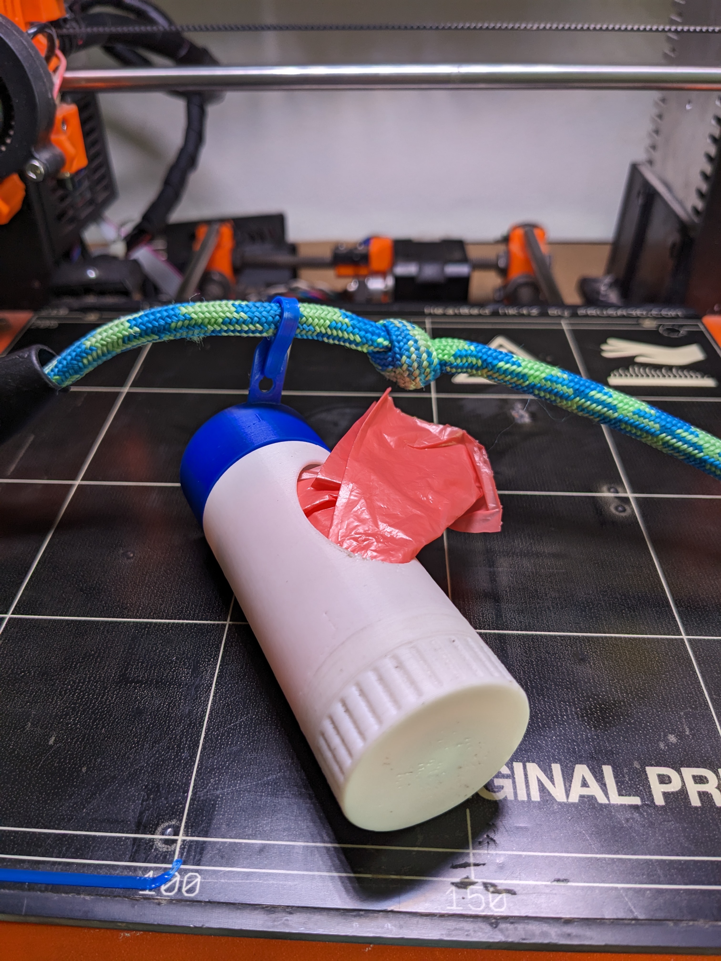 Poop Bag Dispenser with built in Clip and Small Secret Compartment