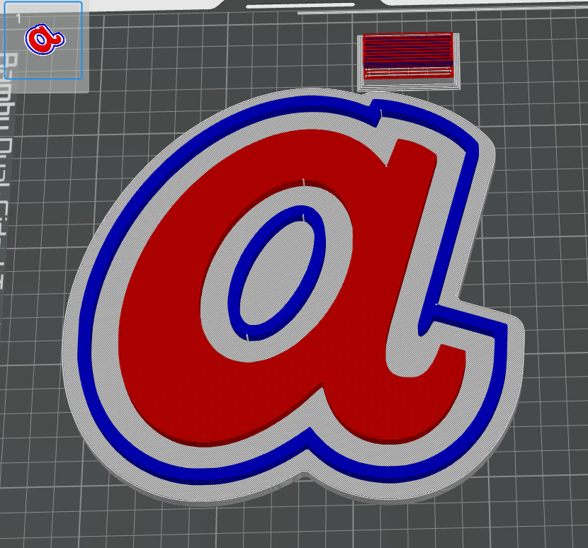 Braves a lowercase by PrometheusPrinting, Download free STL model