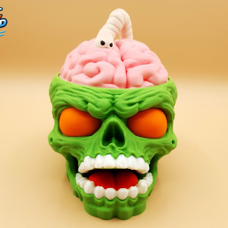 Zombie Head Bowl | Halloween Candy Bowl by KOGI3D | Download STL model ...