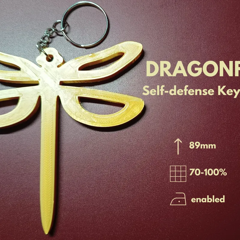 Self-defense Keychain – Dragonfly by Gym Nut Design, Download free STL  model