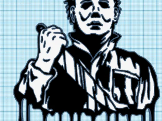 Micheal Myers Dripping Horror movie Wall Decor