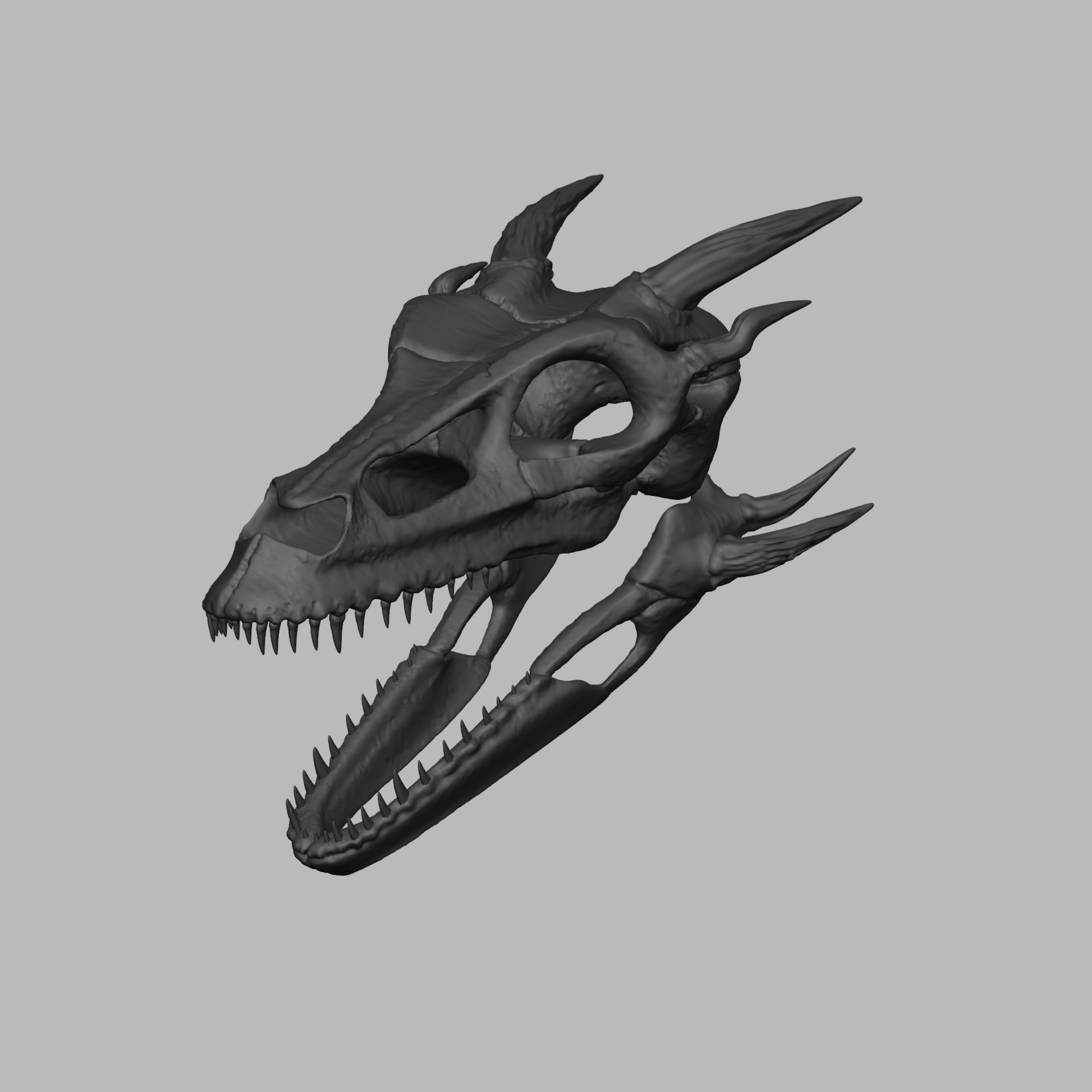 Miniatura 2 do modelo 3D Dragon Skull