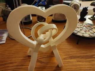 Linked Rings in Heart by Michael Scott | Download free STL model ...