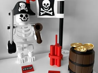 3D Printable HOOK PIRATE LEGO GIANT by MYT