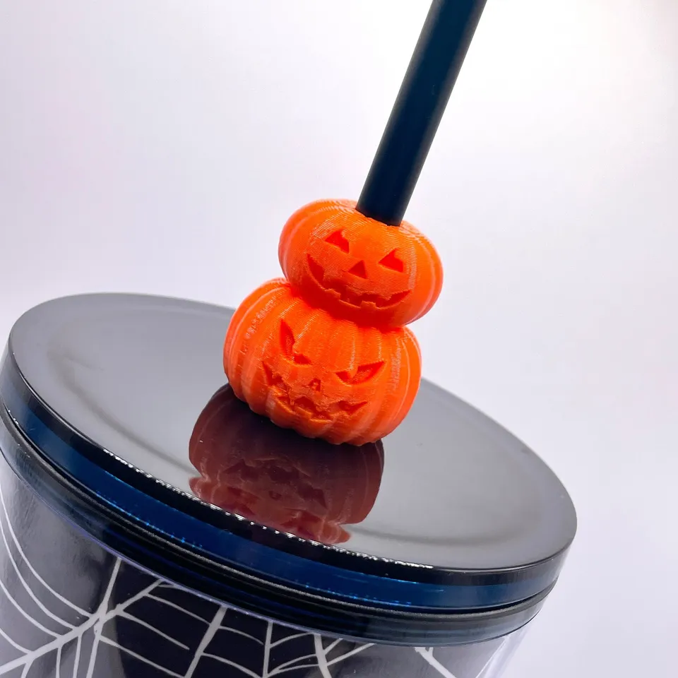 Halloween Cat Straw Topper STL File for 3D Printing