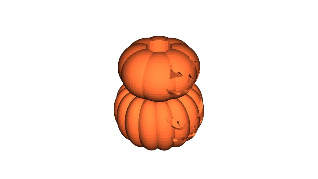 Stacked Jack-O-Lantern Straw Topper by Noob3dPrinting