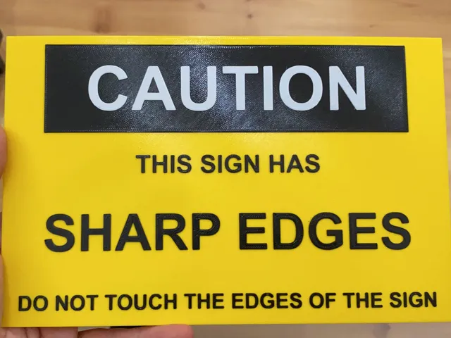 Sharp Edges Safety Sign