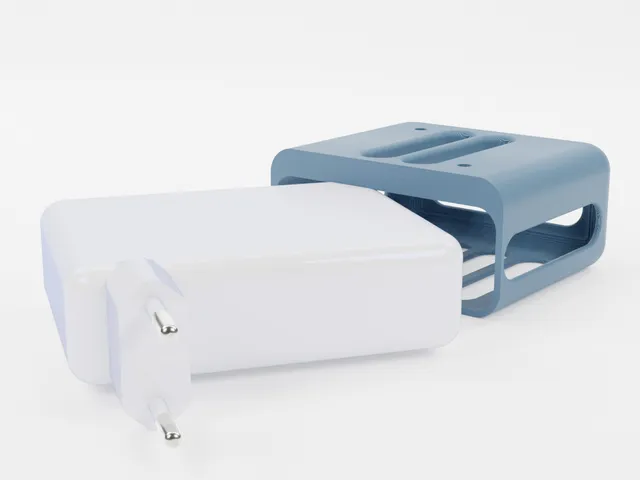 Under desk mount for Apple MacBook Pro 140-W power adapter