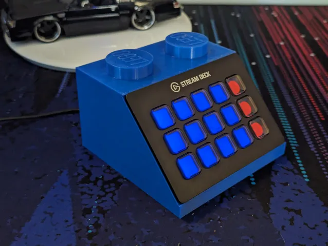 Lego Computer Slope Brick mount for Gen1 Streamdeck