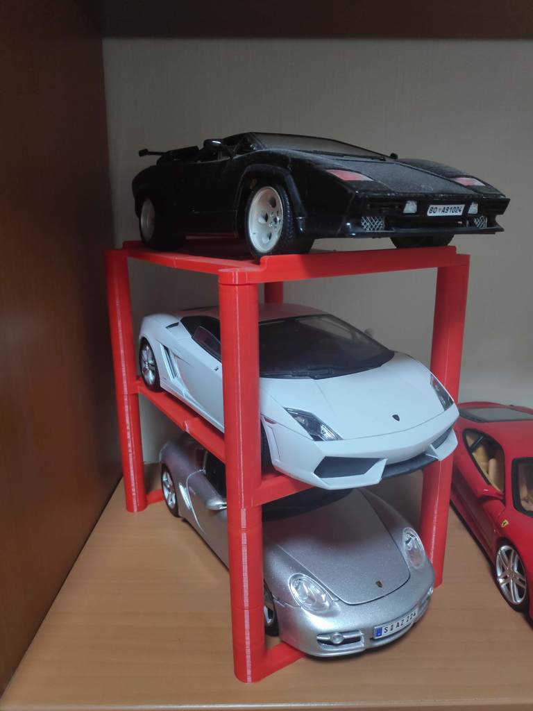 Miniatura 2 do modelo 3D 1/18 car model stackable rack